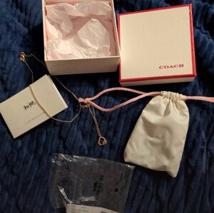 Coach Gold Heart Pendant Necklace